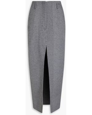 Peter Do Brushed Wool And Cashmere-blend Felt Maxi Skirt - Grey