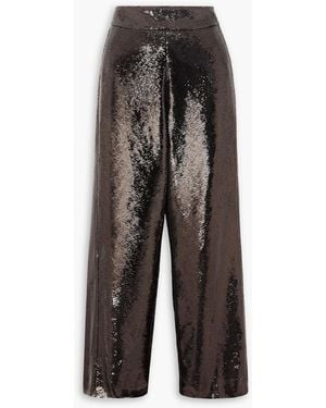 Golden Goose Journey Sequined Crepe Wide-leg Pants - Brown