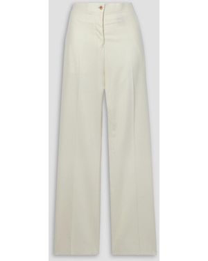 Giuliva Heritage The Janice Wool-twill Straight-leg Pants - White