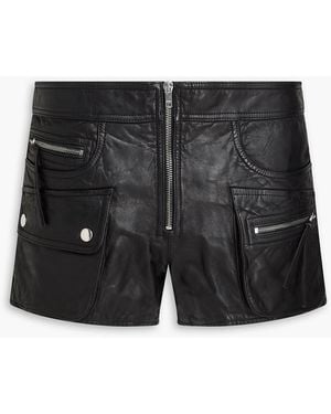 Isabel Marant Leather Shorts - Black