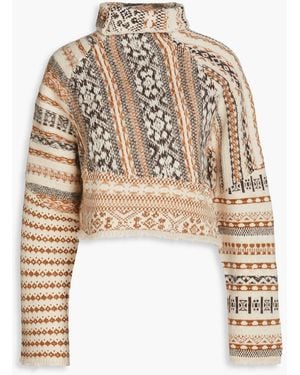 Rag & Bone Hollis Fair Isle Jacquard-knit Wool-blend Turtleneck Jumper - Natural