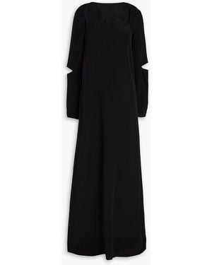 Tibi Strapless Silk-crepe Maxi Dress - Black