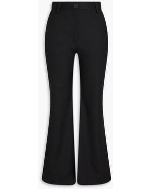 By Malene Birger Carass Crepe Flared Trousers - Black