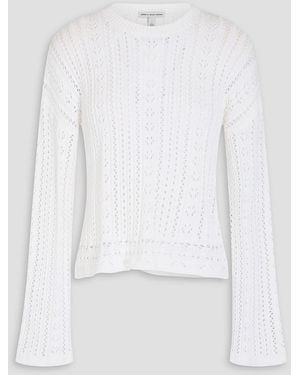 Cotton by Autumn Cashmere Pointelle-Knit Cotton Jumper - White