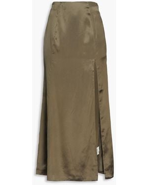 BITE STUDIOS Silk-satin Midi Skirt - Green