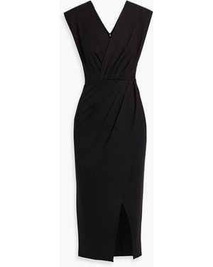 Diane von Furstenberg Hallie Wrap-Effect Stretch-Jersey Midi Dress - Black
