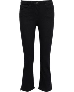 3x1 Zip-Detailed Mid-Rise Kick-Flare Jeans - Black