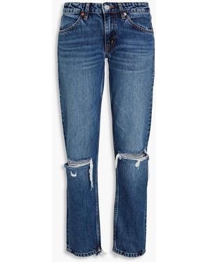 RE/DONE 70s Low-rise Straight-leg Jeans - Blue