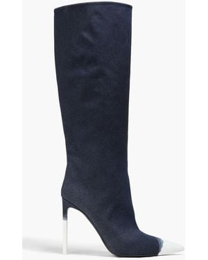 Tom Ford Painted Denim Knee Boots - Blue