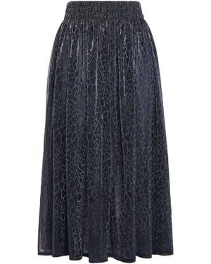 Christopher Kane Iridescent Leopard-Print Stretch-Jersey Midi Skirt - Blue