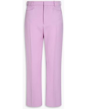 Tom Ford Wool And Silk-blend Twill Straight-leg Trousers - Pink