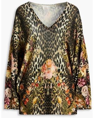 CAMILLA Bedruckter pullover aus wolle - Mehrfarbig