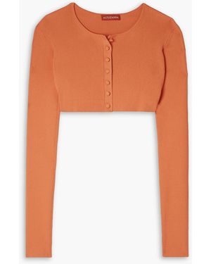 Altuzarra Blazar Cropped Ribbed-knit Cardigan - Orange