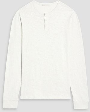 Onia Slub Cotton-Jersey Henley T-Shirt - White