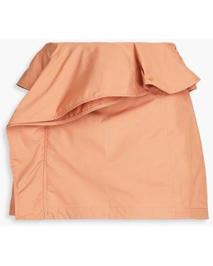 Ulla Johnson Sabi Ruffled Cotton-poplin Mini Skirt - Natural