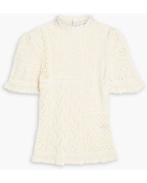 Zimmermann Crocheted Cotton Top - White