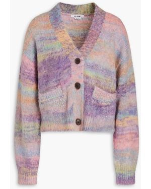 RE/DONE Marled Knitted Cardigan - Pink