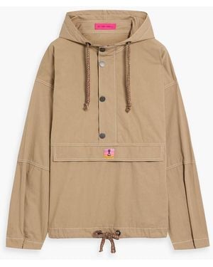 The Elder Statesman Silvano Airbrush Printed Cotton-Twill Hooded Anorak - Natural