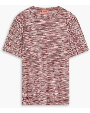 Missoni Space-dyed Cotton-jersey T-shirt - Pink