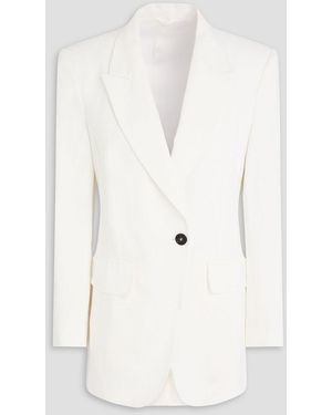 Brunello Cucinelli Bead-Embellished Twill Blazer - Natural