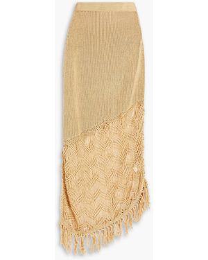 Savannah Morrow Sakari Asymmetric Pima Cotton Macramé Skirt - Natural