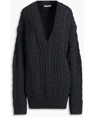 Cecilie Bahnsen Alia Cable-Knit Merino Wool Jumper - Black
