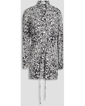 Rosetta Getty Floral-print Cotton-poplin Shirt - White