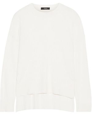 Theory Silk-Blend Sweater - White