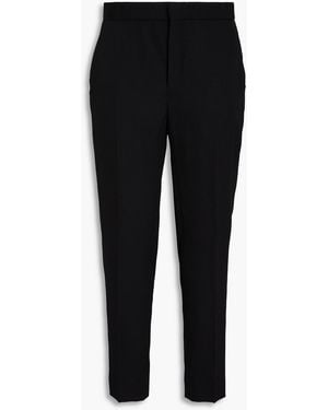 Wardrobe NYC Wool-Crepe Tapered Pants - Black