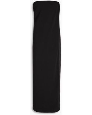16Arlington Blaise Strapless Satin-paneled Crepe Maxi Dress - Black