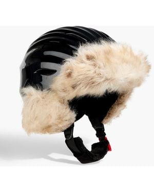 Perfect Moment Plush-trimmed Ski Helmet - Black