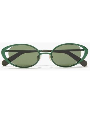 Zimmermann Oval-Frame Metal Sunglasses - Green