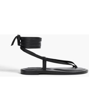 A.Emery Elliot Leather Sandals - Black