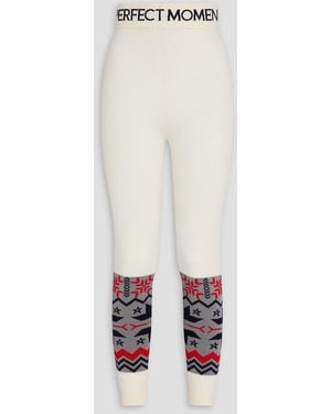 Perfect Moment Intarsia Merino Wool Base Layer - White