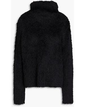 James Perse Brushed Knitted Turtleneck Sweater - Black