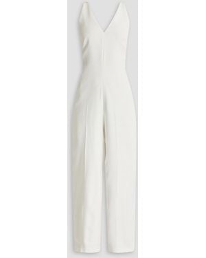 Halston Julianna jumpsuit aus crêpe mit cut-outs und schleife - Weiß
