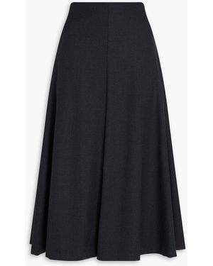 Theory Twill Midi Skirt - Black