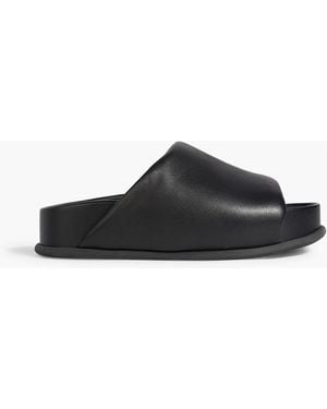 3.1 Phillip Lim Freida wattierte plateau-pantoletten aus leder - Schwarz