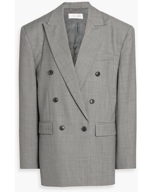 Ronny Kobo 1988 Double-Breasted Wool-Blend Twill Blazer - Gray