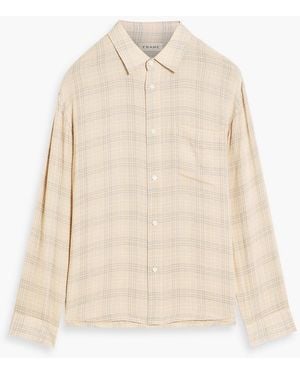 FRAME Checked Flannel Shirt - Natural