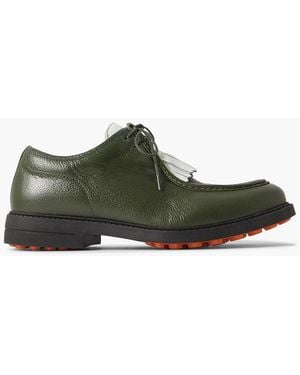 MR P. Golf Fringed Leather Shoes - Green