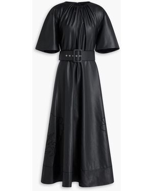 Safiyaa Charli Belted Midi Dress - Black