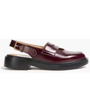 Thom Browne Slingback-penny loafers aus perforiertem leder - Rot