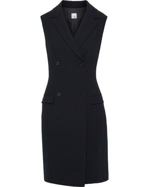 Iris & Ink Laurel Double-Breasted Cady Dress - Black