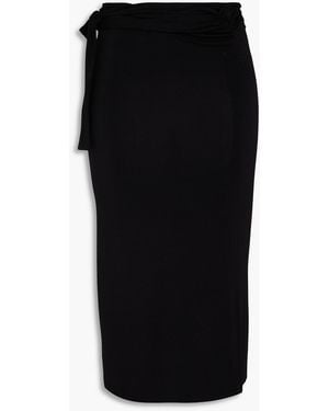 Melissa Odabash Ida Jersey Midi Wrap Skirt - Black