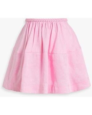 Aje. Anne Linen-blend Mini Skirt - Pink