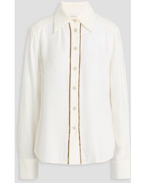 Zimmermann Chain-embellished Crepe Shirt - White