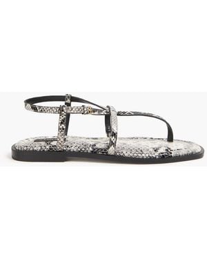 A.Emery Remly Snake-Effect Leather Sandals - Multicolour
