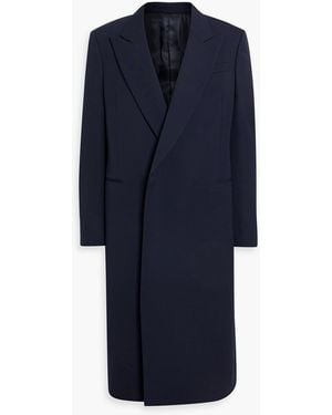McQueen Double-Breasted Wool-Twill Coat - Blue
