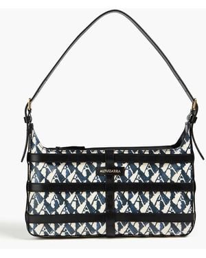 Altuzarra Park Place Printed Leather Shoulder Bag - Black